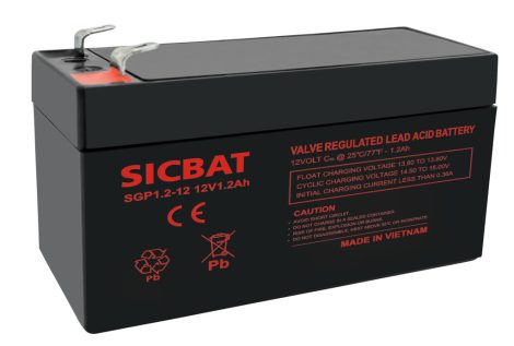 SICBAT SGP1.2-12 12V 1,2Ah ipari zárt (zselés) ólomakkumulátor