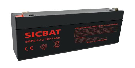 SICBAT SGP2.4-12 12V 2,3Ah ipari zárt (zselés) ólomakkumulátor