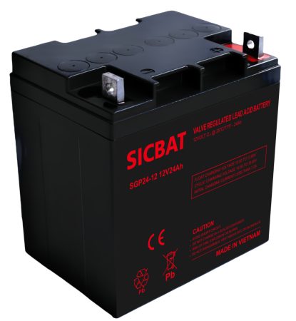 SICBAT SGP24-12 12V 24Ah ipari zárt (zselés) ólomakkumulátor