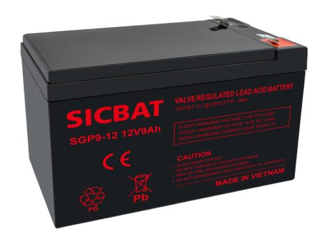 SICBAT SGP9-12 12V 9Ah ipari zárt (zselés) ólomakkumulátor